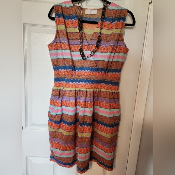 2/$15 Fun Colorful Summer Dress - Picture 2 of 3